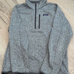 Patagonia Gray Zip-Up Sweater